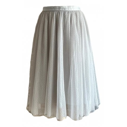 Pre-owned Needle & Thread Mid-length Skirt In Grey
