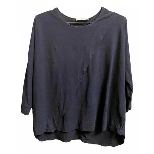 Pre-owned Lamberto Losani Blouse In Navy