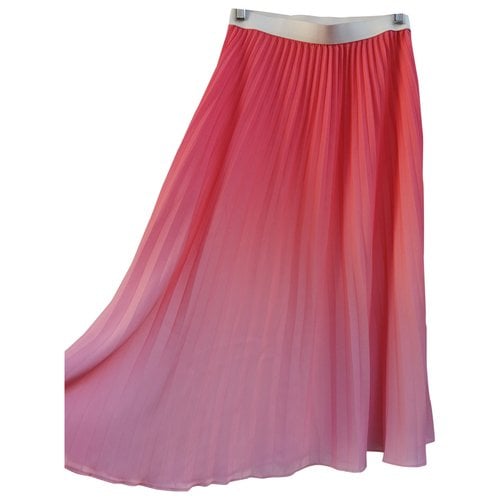 Pre-owned Maje Maxi Skirt In Pink
