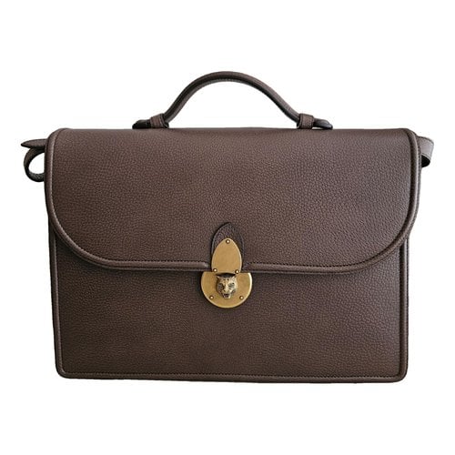Pre-owned Gucci Leather Satchel In Camel