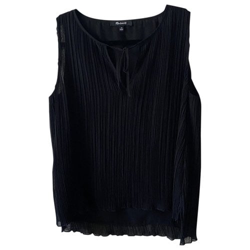 Pre-owned Madewell Silk Blouse In Black