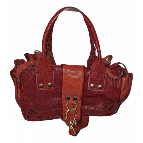 Pre-owned Chloé Silverado Leather Handbag In Burgundy