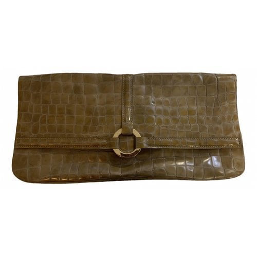Pre-owned Lk Bennett Leather Clutch Bag In Camel