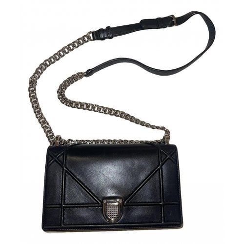 Pre-owned Dior Ama Leather Crossbody Bag In Black