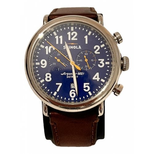 Pre-owned Shinola Watch In Blue