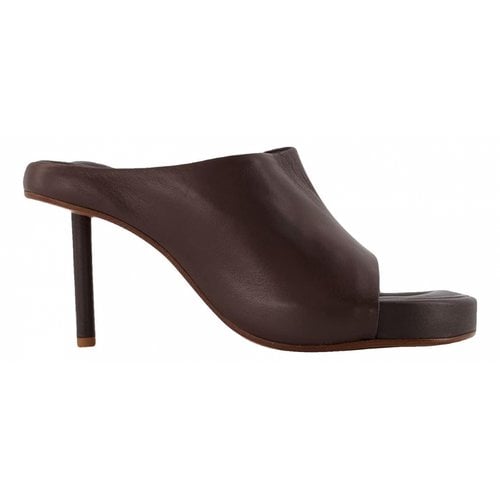 Pre-owned Jacquemus Leather Flats In Brown