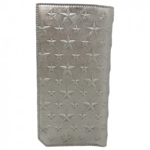 Pre-owned Jimmy Choo Leather Wallet In Grey