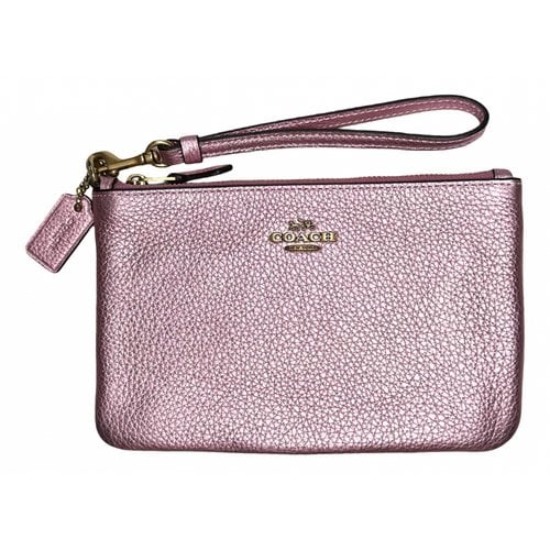 Pre-owned Coach Leather Purse In Pink