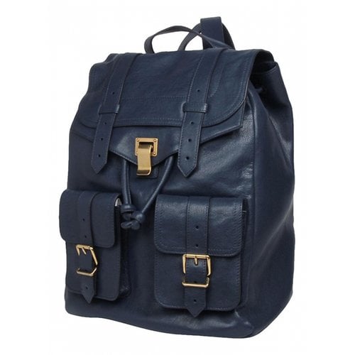Pre-owned Proenza Schouler Leather Backpack In Navy