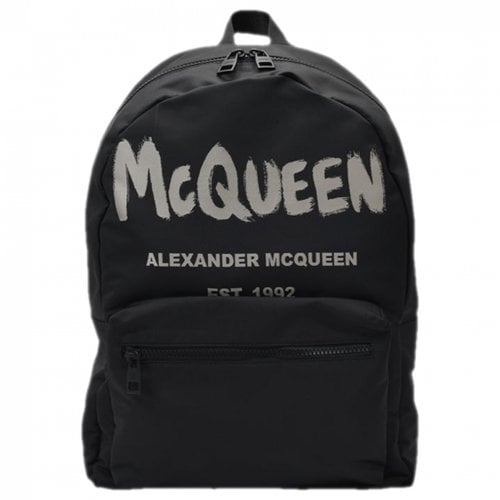 Pre-owned Alexander Mcqueen Leather Travel Bag In Black