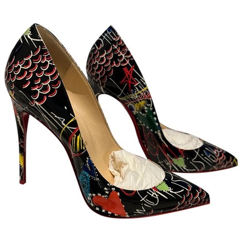 Pre-owned Christian Louboutin So Kate Leather Heels In Multicolour
