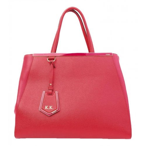 Pre-owned Fendi 2jours Leather Handbag In Red