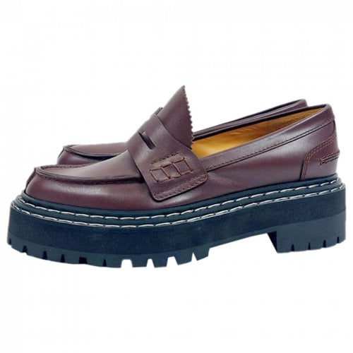Pre-owned Proenza Schouler Leather Flats In Brown