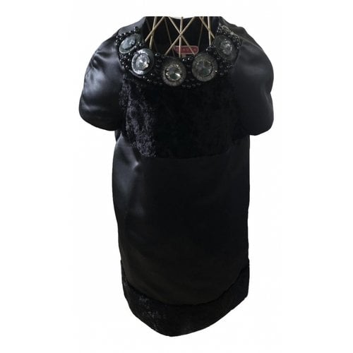 Pre-owned Manoush Velvet Dress In Black