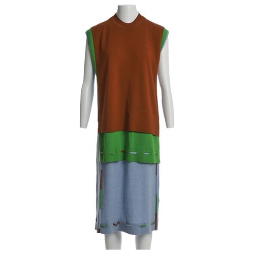 Pre-owned Jw Anderson Wool Mid-length Dress In Multicolour