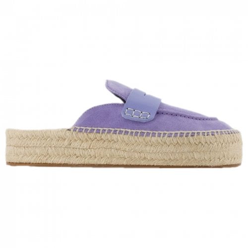 Pre-owned Jw Anderson Leather Flats In Purple