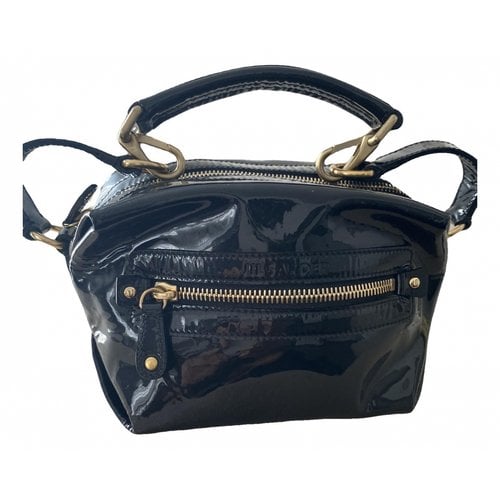 Pre-owned Jil Sander Patent Leather Handbag In Black
