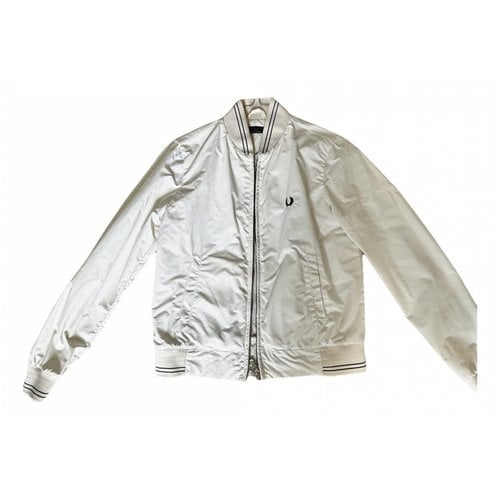 Pre-owned Fred Perry Trench Coat In White
