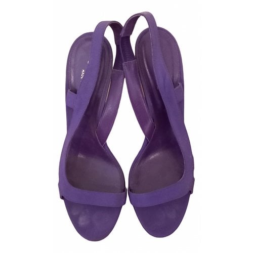 Pre-owned Sergio Rossi Cloth Heels In Purple