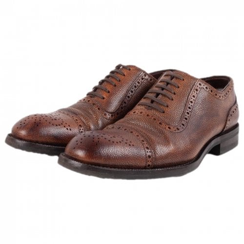 Pre-owned Tom Ford Leather Lace Ups In Brown