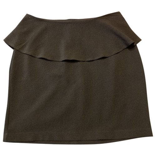 Pre-owned Ganni Mini Skirt In Black