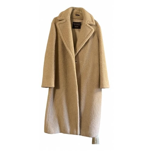 Pre-owned Cinzia Rocca Wool Coat In White