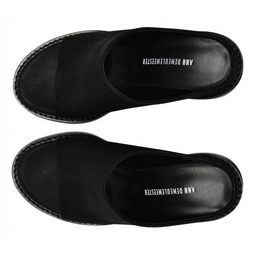 Pre-owned Ann Demeulemeester Leather Flats In Black