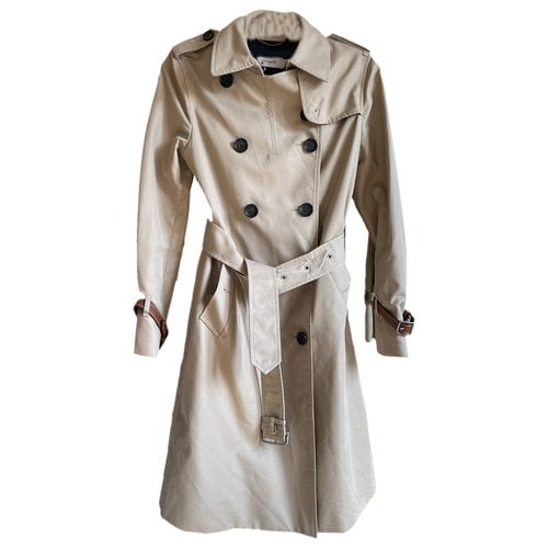 Pre-owned Coach Trench Coat In Beige