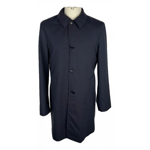Pre-owned Loro Piana Wool Trench In Blue