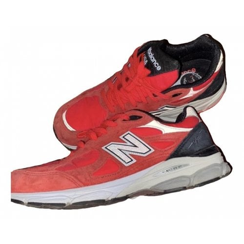 Pre-owned New Balance 990 Low Trainers In Red