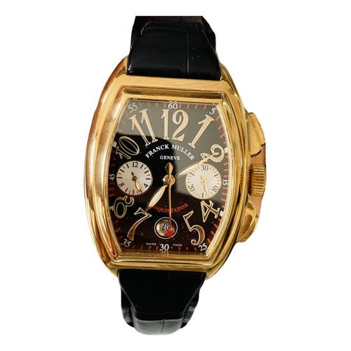 Pre-owned Franck Muller Conquistador Chronographe Pink Gold Watch