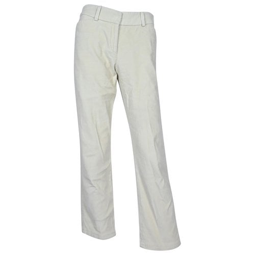 Pre-owned Piazza Sempione Straight Pants In Beige
