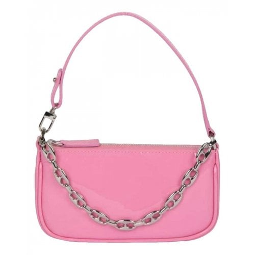 Pre-owned By Far Rachel Patent Leather Handbag In Pink