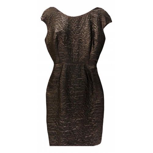Pre-owned Dolce & Gabbana Wool Mid-length Dress In Metallic