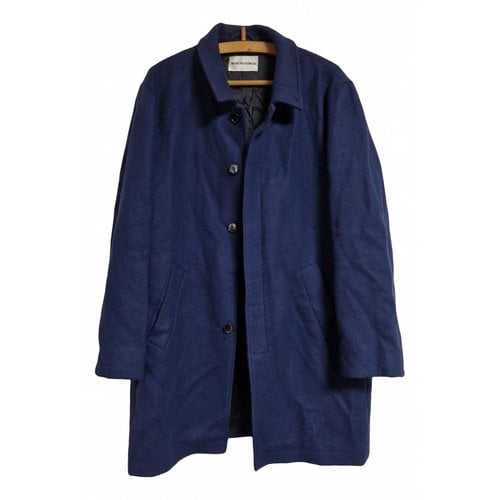 Pre-owned Won Hundred Wool Coat In Navy