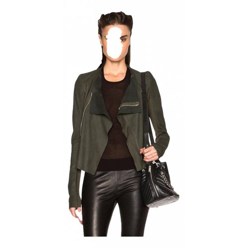 Pre-owned Rick Owens Exotic Leathers Jacket In Green
