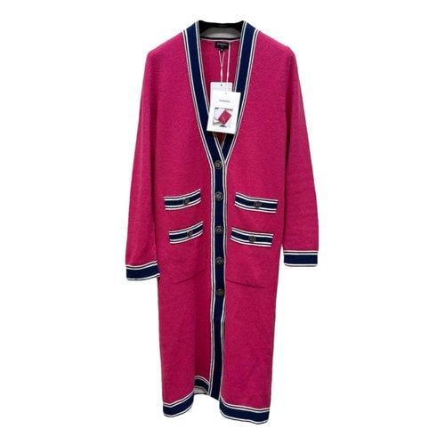 Pre-owned Chanel La Petite Veste Noire Wool Cardi Coat In Pink