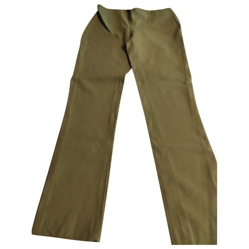 Pre-owned Romeo Gigli Straight Pants In Green