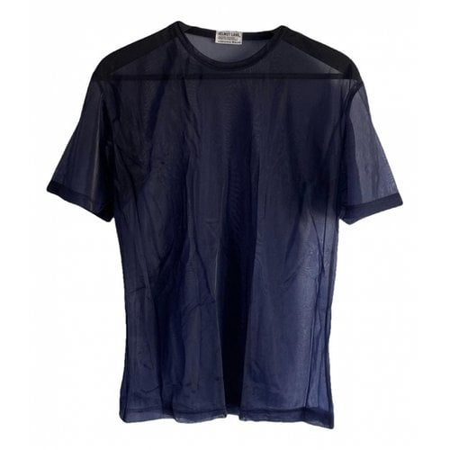 Pre-owned Helmut Lang Silk T-shirt In Blue