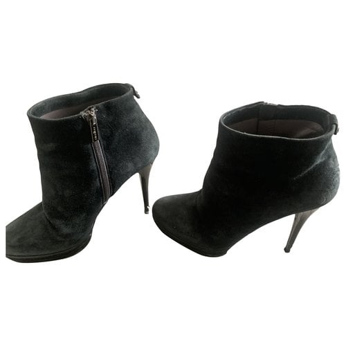 Pre-owned Ninalilou Ankle Boots In Black