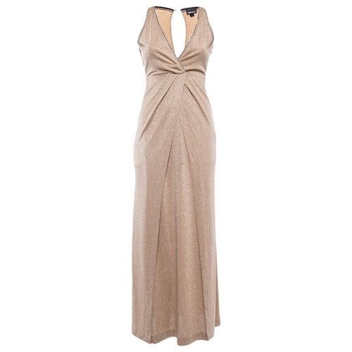 Pre-owned Just Cavalli Wool Dress In Gold