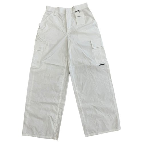 Pre-owned Alexander Wang T Trousers In White