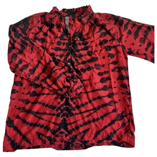 Pre-owned Raquel Allegra Blouse In Red