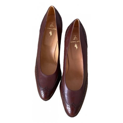 Pre-owned Ralph Lauren Leather Heels In Brown