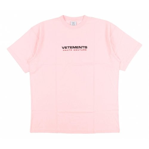 Pre-owned Vetements T-shirt In Pink