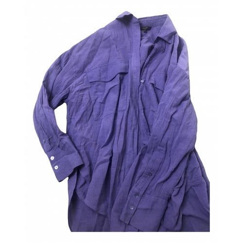 Pre-owned Massimo Dutti Linen Shirt In Purple