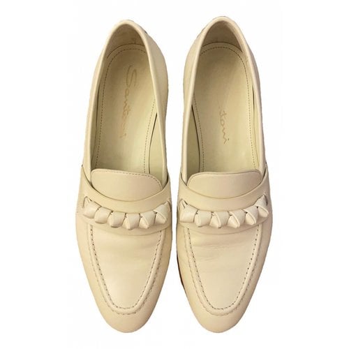Pre-owned Santoni Leather Flats In Other