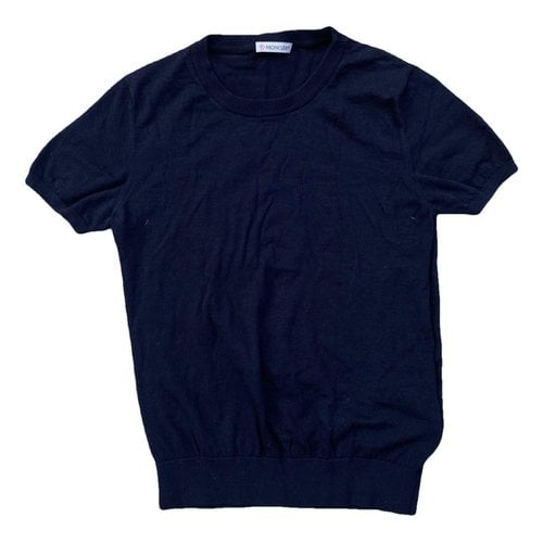 Pre-owned Moncler T-shirt In Navy