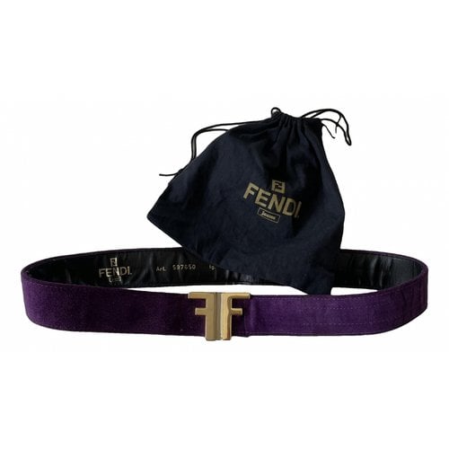 Pre-owned Fendi Belt In Purple