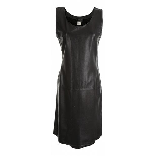 Pre-owned Ann Demeulemeester Leather Mid-length Dress In Black